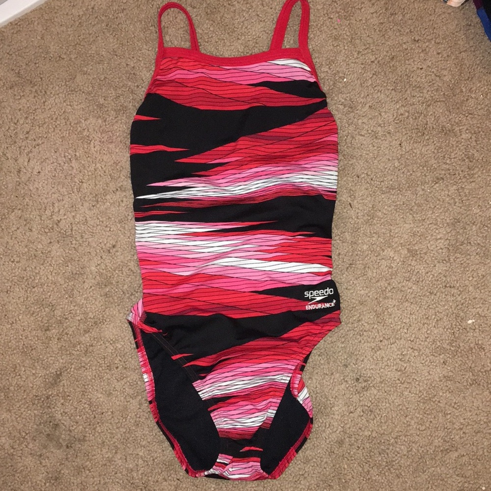 NEW red speedo endurance suit. Size 28